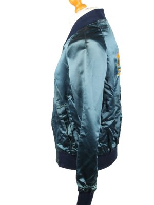 Vintage The Jacket Factory Satin Baseball Jacket Dark Blue -C1961-143600