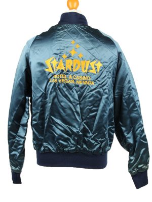 Vintage The Jacket Factory Satin Baseball Jacket Dark Blue -C1961-143601