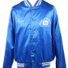 Vintage Auburn Sportswear Satin Baseball Bomber Jacket XL Blue -C1962-0
