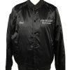 Vintage West Ark Satin Baseball Jacket L Black -C1966-0