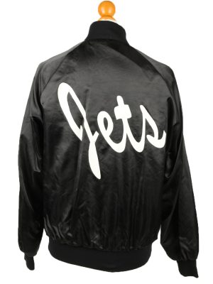Vintage West Ark Satin Baseball Jacket M Black -C1967-143625