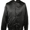 Vintage West Ark Satin Baseball Jacket M Black -C1967-0