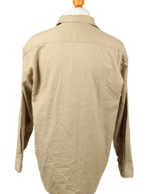 Vintage Dickies Work Shirt Workwear Button Up Long Sleeve L Camel SH4005-143317
