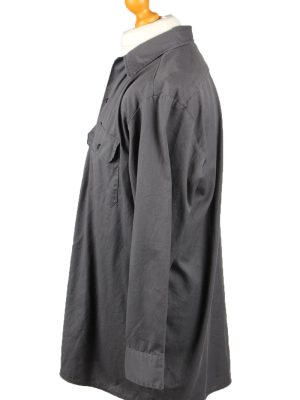 Vintage Dickies Work Shirt Workwear Button Up Long Sleeve L Dark Grey SH4011-143340
