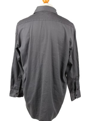 Vintage Dickies Work Shirt Workwear Button Up Long Sleeve L Dark Grey SH4011-143341