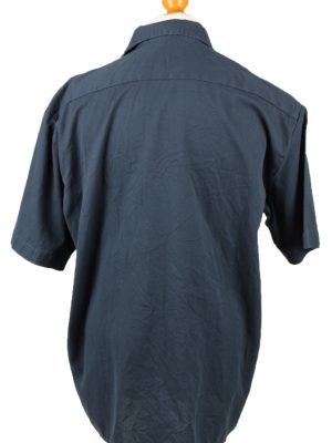 Vintage Dickies Work Shirt Workwear Button Up Short Sleeve XL Navy SH4013-143349