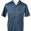 Vintage Dickies Work Shirt Workwear Button Up Short Sleeve S Dark Blue SH4015-0