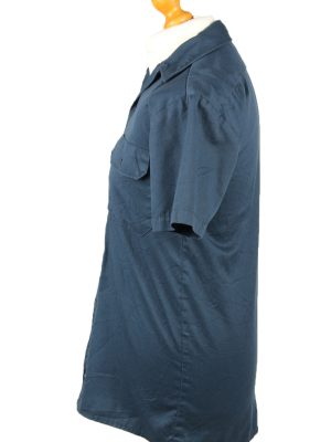 Vintage Dickies Work Shirt Workwear Button Up Short Sleeve S Dark Blue SH4015-143356