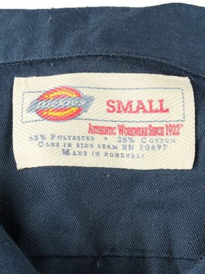Vintage Dickies Work Shirt Workwear Button Up Short Sleeve S Dark Blue SH4015-143358