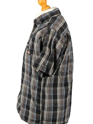 Vintage Dickies Work Shirt Workwear Button Up Check Short Sleeve M Multi SH4019-143372