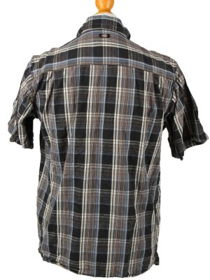 Vintage Dickies Work Shirt Workwear Button Up Check Short Sleeve M Multi SH4019-143373