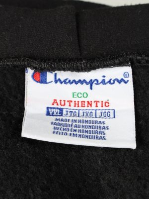 Vintage Champion Zip Up Hoodie Sweatshirt YXL Black -SW2635-143710