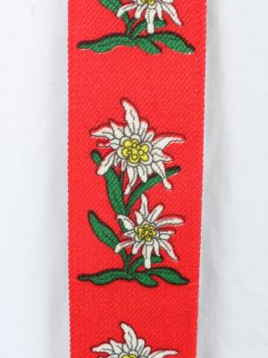 Vintage Adjustable Elastic Braces Suspenders 90s Red BS002-143831