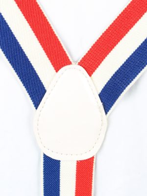 Vintage Adjustable Elastic Braces Suspenders 90s Multi BS005-143840