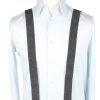 Vintage Adjustable Elastic Braces Suspenders 90s Grey BS009-0