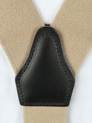 Vintage Adjustable Elastic Braces Suspenders 80s Cream BS017-143876