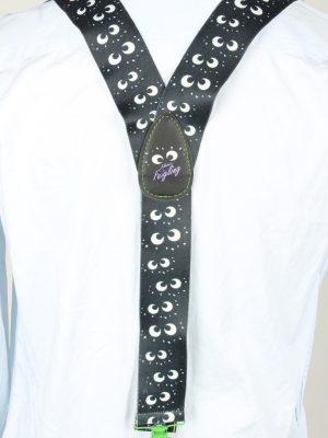 Vintage Adjustable Elastic Braces Suspenders 90s Black BS028-143908