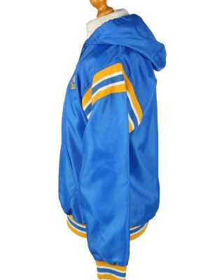 Vintage Birdie Mens Satin Baseball Bomber Jacket S Blue -C1980-144672