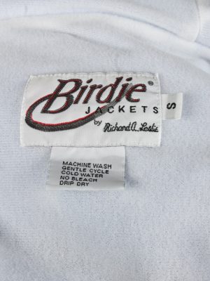 Vintage Birdie Mens Satin Baseball Bomber Jacket S Blue -C1980-144674