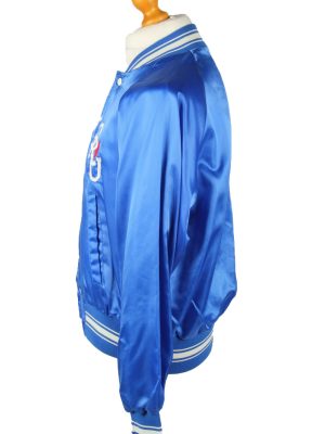 Vintage Champion Mens Satin Baseball Bomber Jacket L Blue -C1983-144684