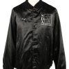 Vintage Westark Mens Satin Baseball Bomber Jacket XL Black -C2000-0