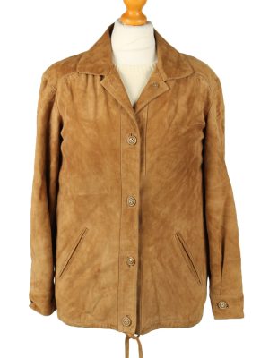 Vintage Womens Suede Jacket Coat Chest 38" Brown -C2003-0