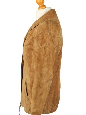 Vintage Womens Suede Jacket Coat Chest 38" Brown -C2003-144764