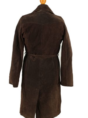 Vintage Womens Collezione Suede Jacket Coat L Dark Brown -C2004-144769