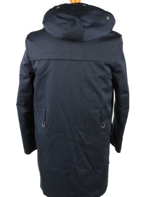 Vintage Mens Nino Military Hooded Parka Coat 80s Chest 44" Navy -C2043-144999