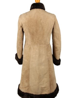 Vintage Womens Sheepskin Leather Coat 80s Chest 36" Brown -C2059-145063