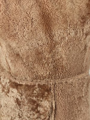 Vintage Womens Sheepskin Leather Coat 80s Chest 40" Brown -C2066-145092