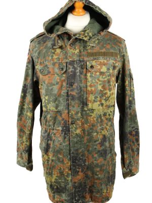 Vintage Mens German Army Jacket Coat 80s 7 Olive -C2091-0