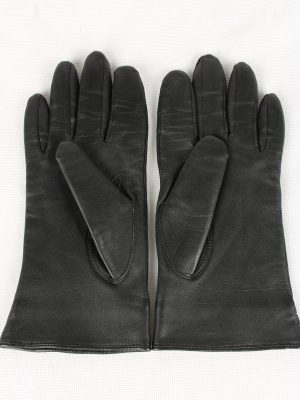 Vintage Womens Faux Leather Gloves 90s Black G114-146466