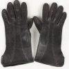 Vintage Womens Faux Leather Gloves 90s Black G121-0