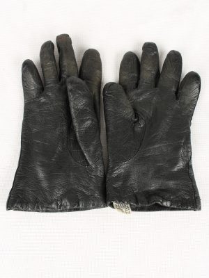 Vintage Womens Faux Leather Gloves 90s Size 7.5 Black G126-146514