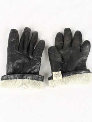 Vintage Womens Faux Leather Gloves 90s Size 7.5 Black G126-146515