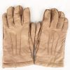Vintage Unisex Faux Leather Gloves 90s Size 8.5 Brown G133-0