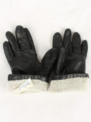 Vintage Womens Real Leather Gloves 90s Black G137-146559