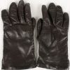 Vintage Womens Genuine Leather Gloves 90s Size 6 34 Brown G140-0
