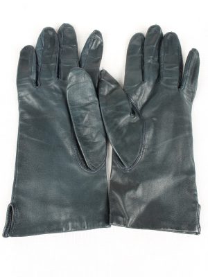 Vintage Womens Gloves 80s Navy G163-146671