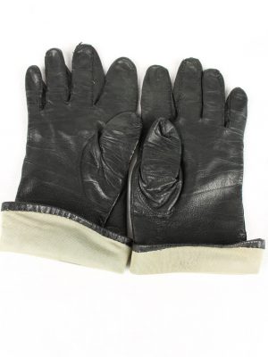 Vintage Womens Gloves 80s Black G164-146676