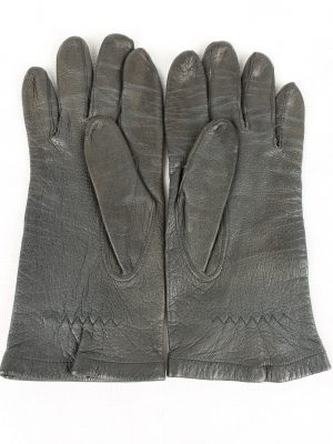 Vintage Unisex Gloves Size 80s 8.25 Grey G165-146679