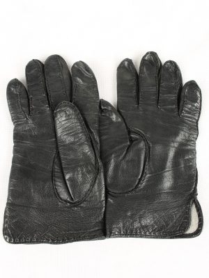 Vintage Womens Gloves 80s Black G166-146683