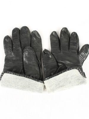 Vintage Womens Gloves 80s Black G166-146684