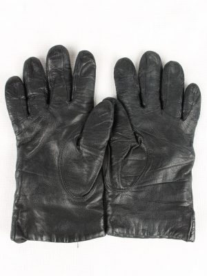 Vintage Womens Lined Gloves 90s Black G179-146734