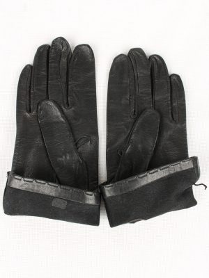 Vintage Womens Gloves 90s 7.5 Black G184-146755