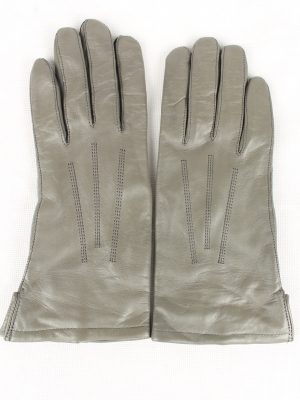 Vintage Womens Gloves 90s 7.5 Grey G189-0