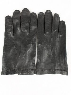 Vintage Womens Gloves 90s Size 8.75 Black G195-0