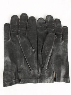 Vintage Womens Gloves 90s Size 8.75 Black G195-146798
