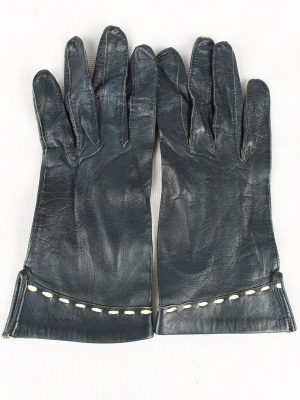Vintage Womens Gloves 90s Size 6.25 Navy G200-0